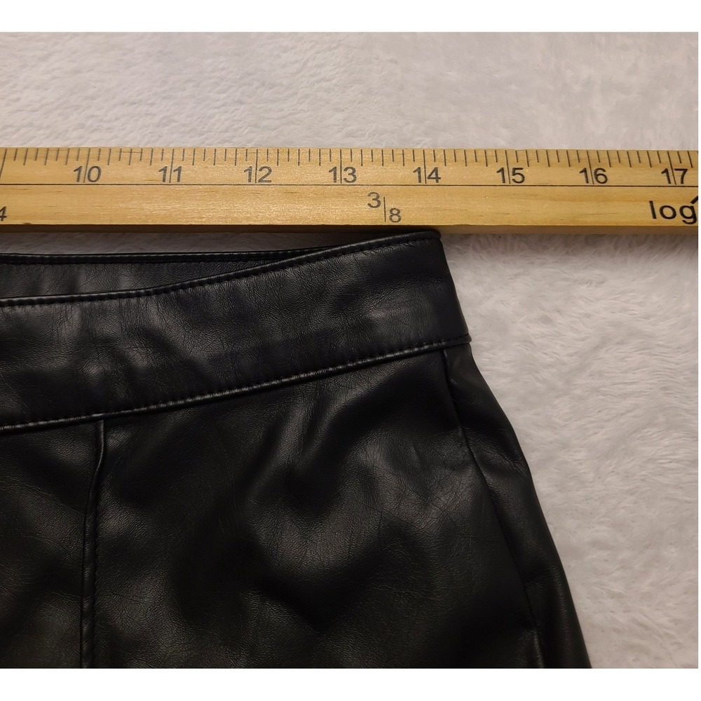 Wild Fable Women's Black Faux Leather Wide Leg Seam Front Pants Size 2 NWOT - Picture 6 of 13